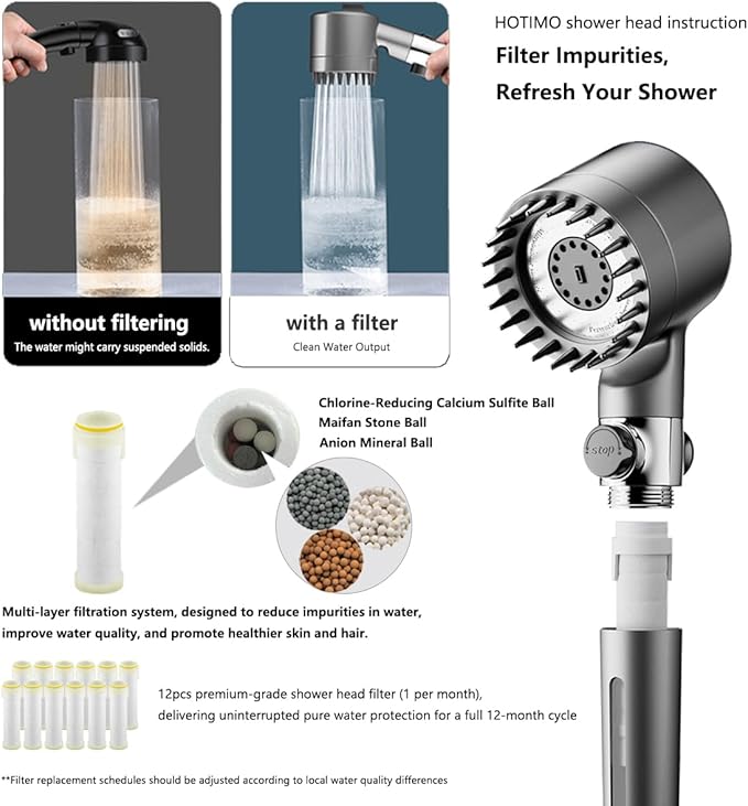 Filtered Shower Head with Handheld - Image 3