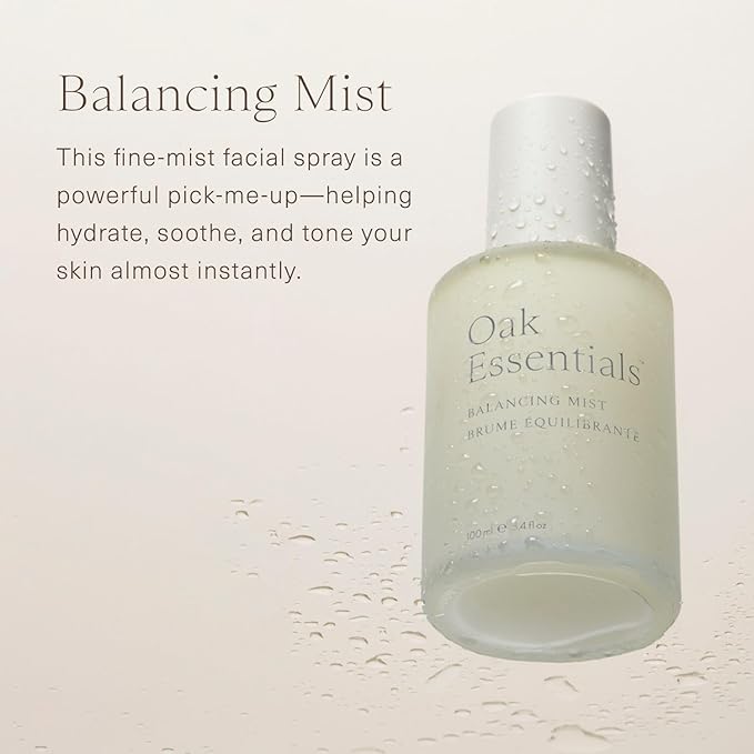 Oak Essentials Balancing Mist, Ultra-Fine Hydrating Toner Spray - Image 2