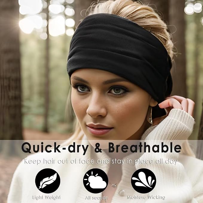 HAUHC Extra Wide Headbands for Women, Boho Headbands for Women's Hair - Image 5