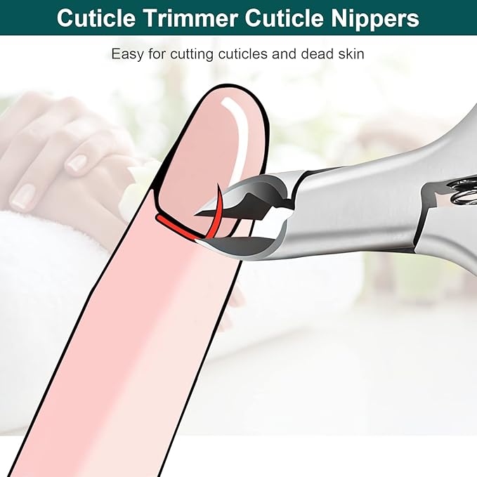 CGBE Cuticle Trimmer, 3/4 Jaw Extremely Sharp Cuticle Nippers, Professional - Image 6