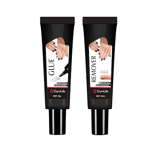 Curvlife Newly Upgraded Quick Drying 10g Semi Solid Nail Glue by CurvLife
