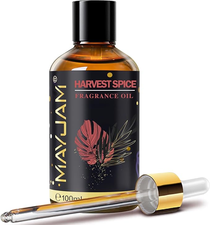 Harvest Spice Fragrance Oil Essential Oil, MAYJAM 3.38FL.OZ Harvest Spice Oil by MAYJAM