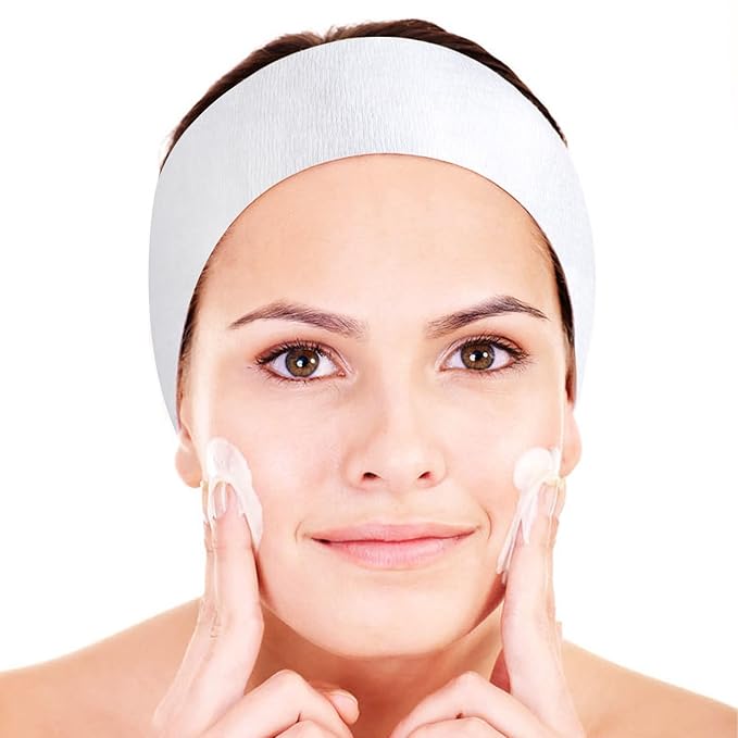 Pimoys 60 Count Spa Headband for Women Disposable Skincare Headbands for - Image 5