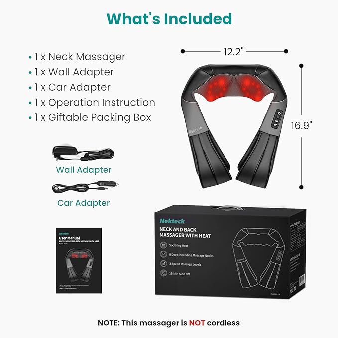 Nekteck Shiatsu Neck Massager - Image 9