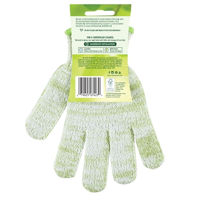 EcoTools Bath + Shower Gloves 6 Pack, Exfoliating Gloves Remove Dead Skin & - Image 7