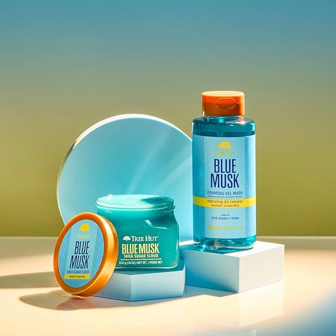 Tree Hut Blue Musk Foaming Gel Wash, Hydrating & Moisturizing Body Wash - Image 7