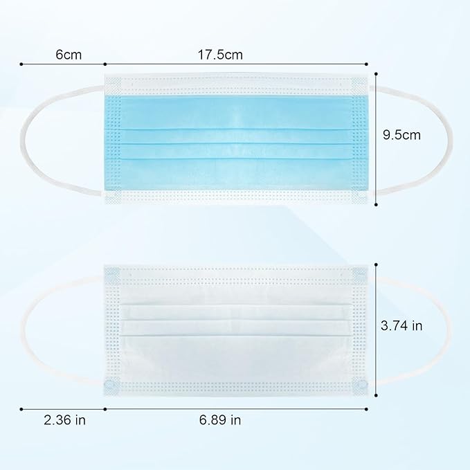 100 Pack Disposable Face Masks ASTM Level 2, Medical Grade 3 Ply Protection - Image 5