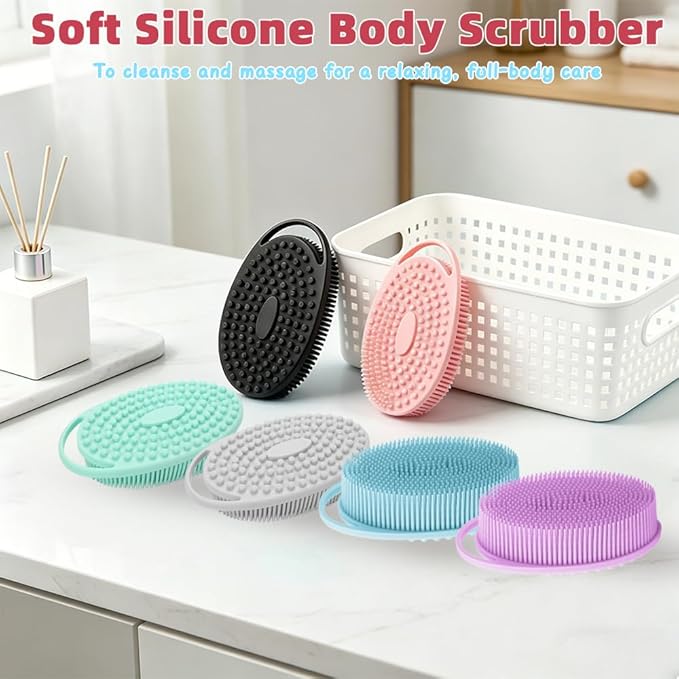 Silicone Body Scrubber 6 Pack Silicone Loofah Exfoliating Body Scrubber Soft - Image 6