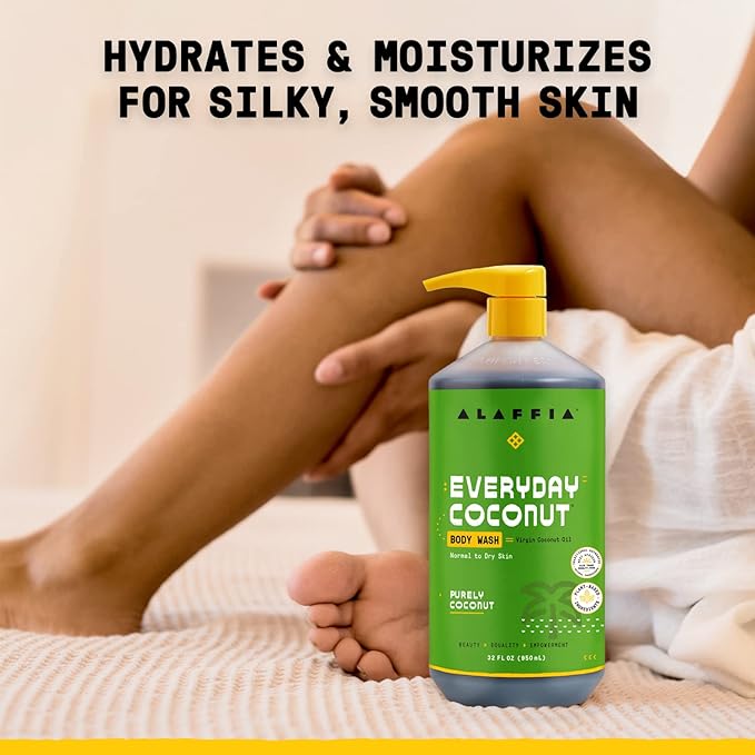 Alaffia Body Wash, EveryDay Coconut 2-Pack – Purely Coconut Gentle Skin Cleanser - Image 6