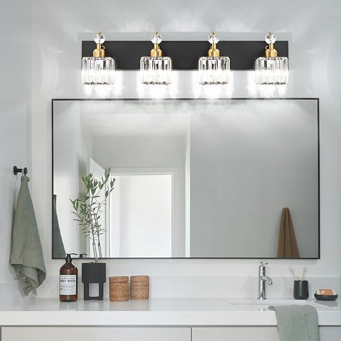 PRESDE 4-Light Crystal Vanity Light - Image 2