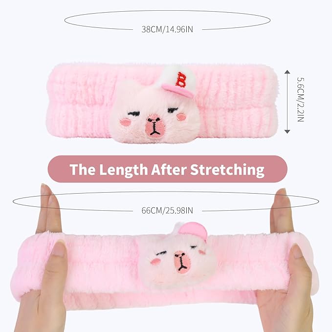 Spa Headband for Washing Face, 2 Pack Cute Halloween Hair Band for Shower Yoga - Image 7