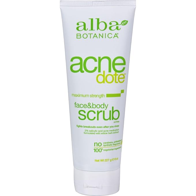 Alba Botanica Natural Acnedote Face & Body Scrub, 8 Fl Oz by AlbaBotanica