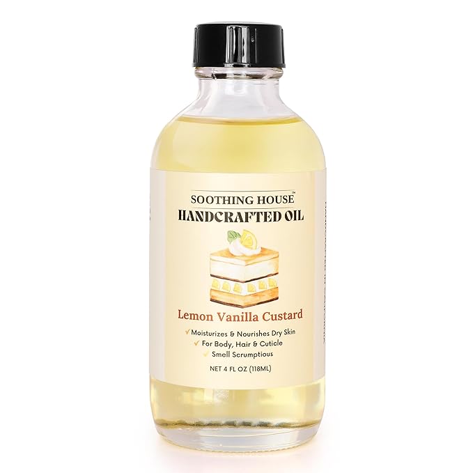 Lemon Vanilla Custard Oil with All-Natural Moisturizing Body Oil - Image 2