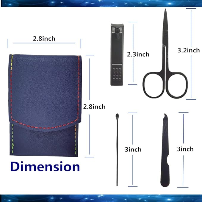 Manicure Set, Professional Men/Women Nail Clippers Kit 4PCS， Stainless Steel - Image 2