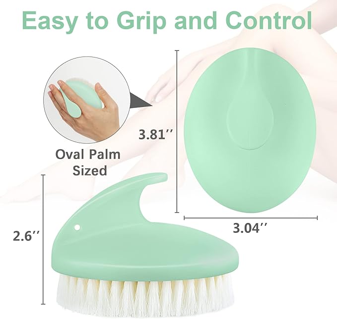 Dry Brushing Body Exfoliating Brush, Anti Slip Body Scrubber - Image 2