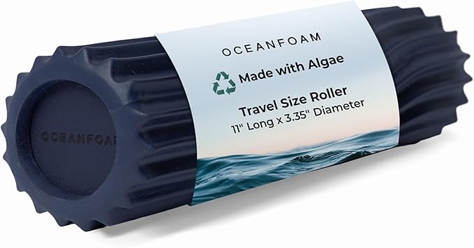 Oceanfoam Ripple Travel Foam Roller Firm Mini Foam Roller by Oceanfoam