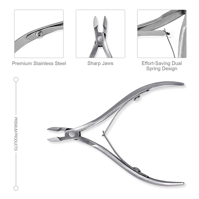 3Pcs Cuticle Clipper Stainless Steel Scissors Professional Cuticle Dead Skin - Image 3