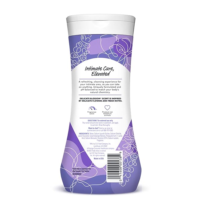Summer's Eve Feminine Wash, Delicate Blossom, Daily pH-Balanced Body Wash - Image 8