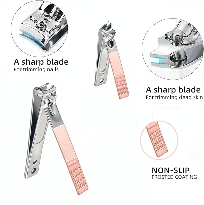 Manicure Set Women Men Nail Clipper Set Stainless Steel Toe Finger Nail - Image 5