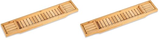 Bamboo Large 28.7" Long Slatted Bathtub Tray by Trademark+Innovations