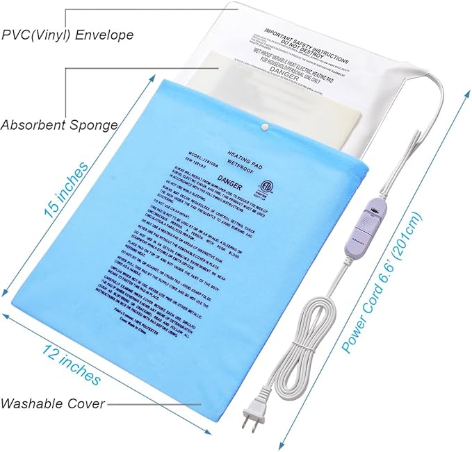 Boncare® Stay-On Small Vinyl Electric Heating Pad - Image 8