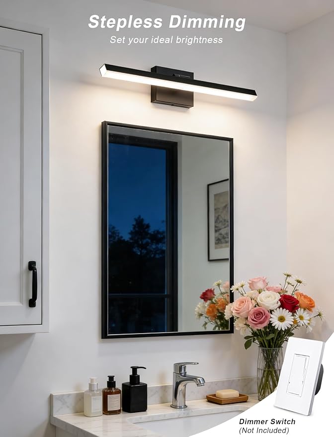 IZORRO Modern Bathroom Vanity Light 24 inch, 16W Dimmable Led Bathroom Light - Image 4