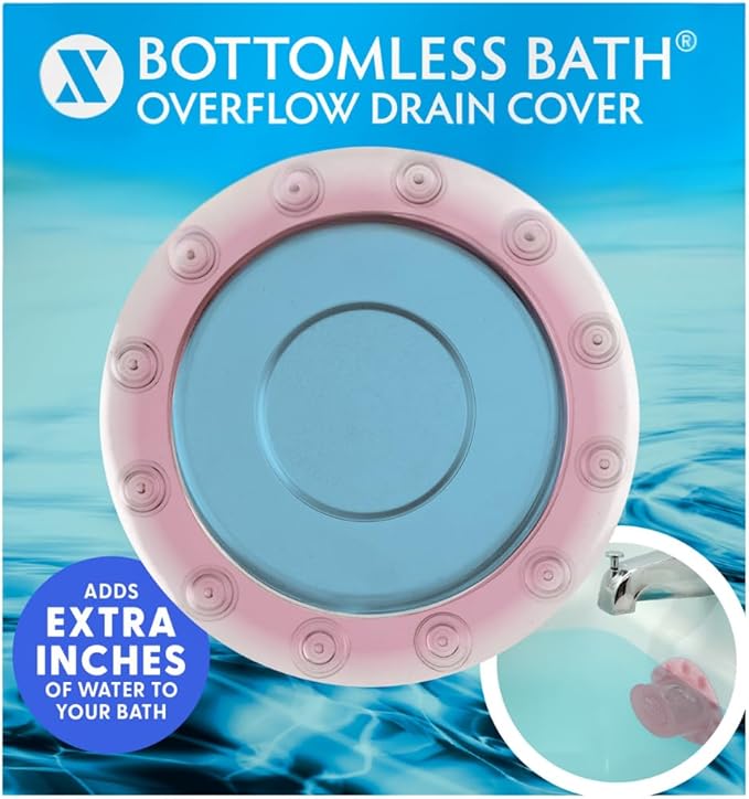 SlipX Solutions Bottomless Bath, Essential Overflow Drain Cover by SlipXSolutions