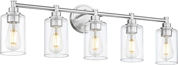 FEMILA 32" Bathroom Vanity Light, Brushed Nickel Bathroom Lights Over Mirror by FEMILA