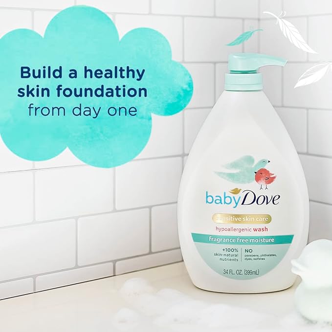 Baby Dove Sensitive Skin Care Baby Wash Fragrance Free Moisture - Image 3