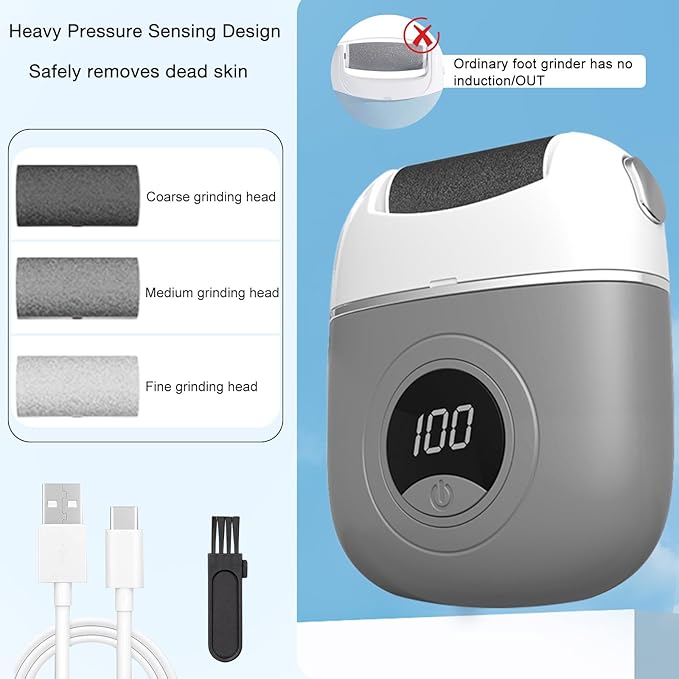 Callus Remover Foot File, Electric Foot File Grinding Machine Foot Repair and - Image 4