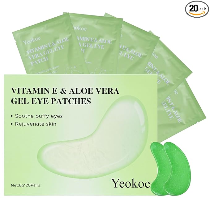 Yeokoe Under Eye Patches for Dark Circles, Puffy Eyes, 20 Pairs Face Masks by YEOKOE