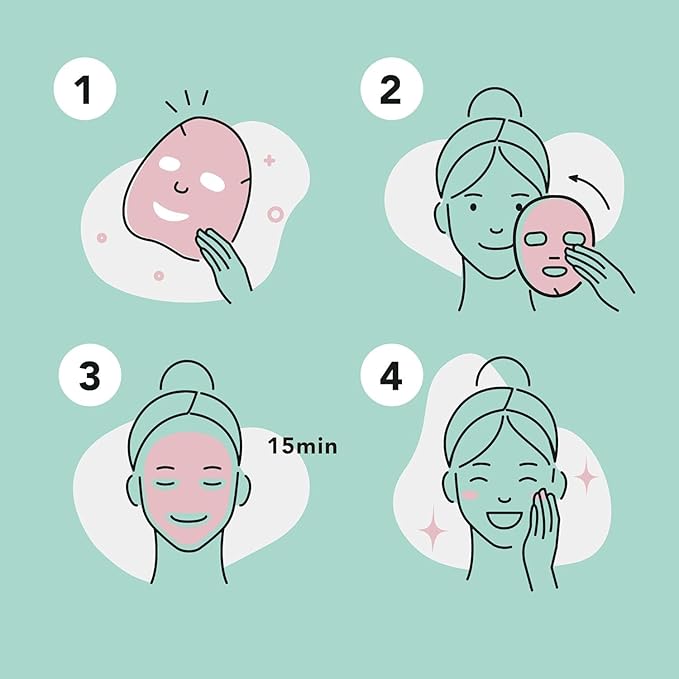 Celavi Essence Facial Face Mask Paper Sheet Korea Skin Care Moisturizing 9 Pack - Image 3