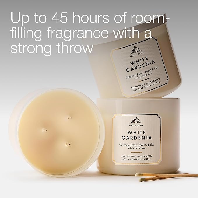Bath & Body Works White Gardenia 3-Wick Candle - Image 6