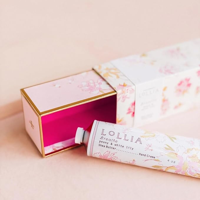 LOLLIA Breath Handcreme, 4 oz, Peony & White Lily Scented Hand Cream - Image 3