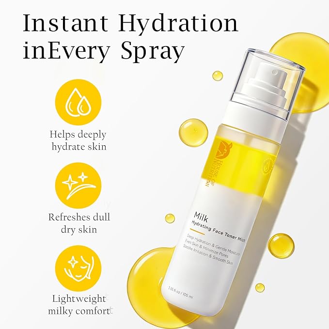 Hydrating Face Mist with Goat Milk Prebiotic – Alcohol-Free Facial Toner Spray - Image 2