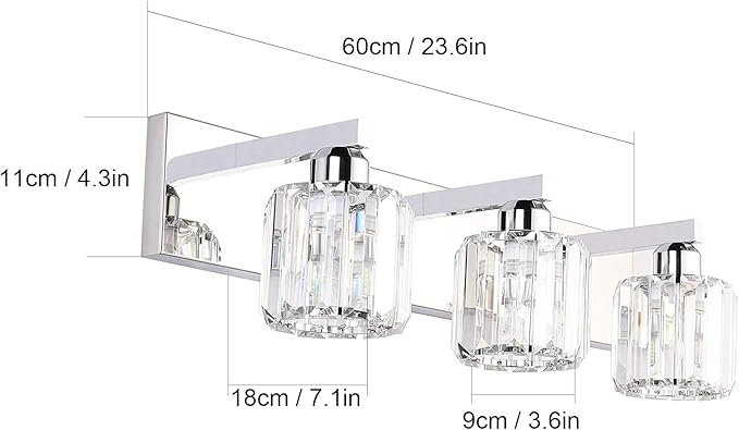 Aipsun Crystal Vanity Light Fixtures Modern Vanity Light - Image 5