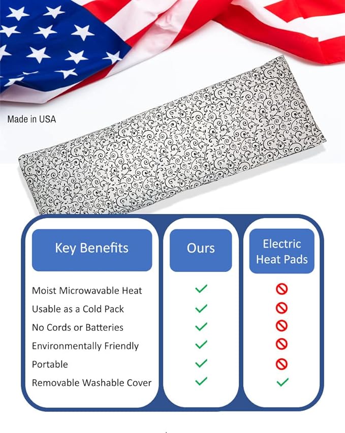 Microwavable Corn Filled Heating Pad and Cold Pack/Washable 100% Cotton Cover - Image 6