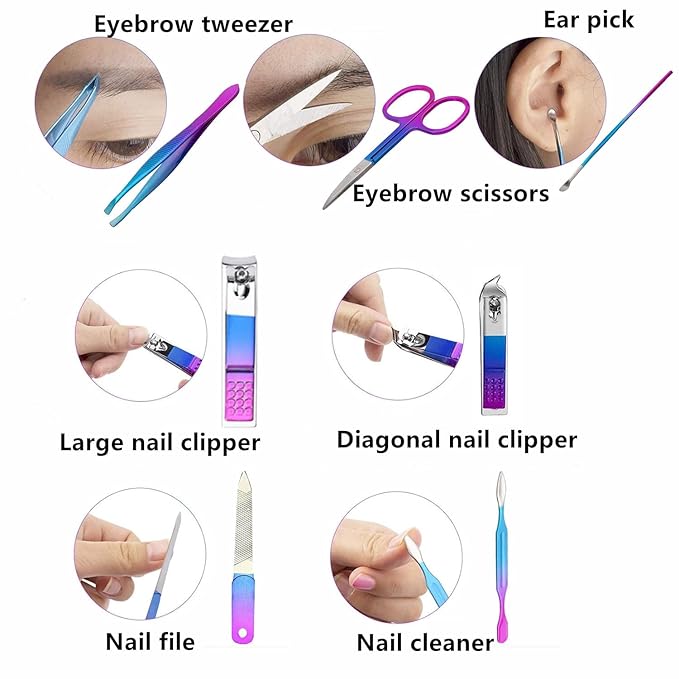 Manicure Set Nail Clipper Set Women Men Travel Manicure Kit Nail Clipper Kit - Image 4