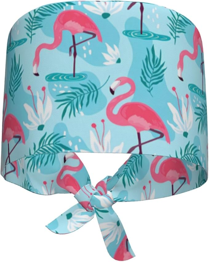 Working Cap Scrub Caps with Sweatband Adjustable Tie Back Hat Nurse Surgical - Image 7