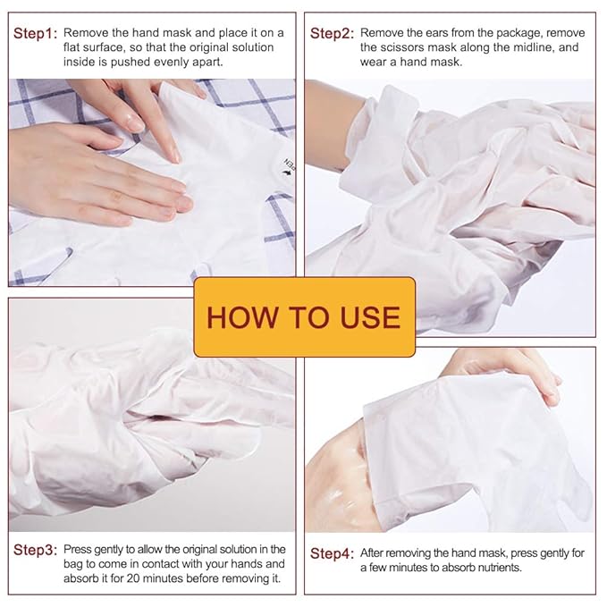 Hand Peeling Mask 5 pack, Hand Masks Moisturizing Gloves, Repairing Glove - Image 6