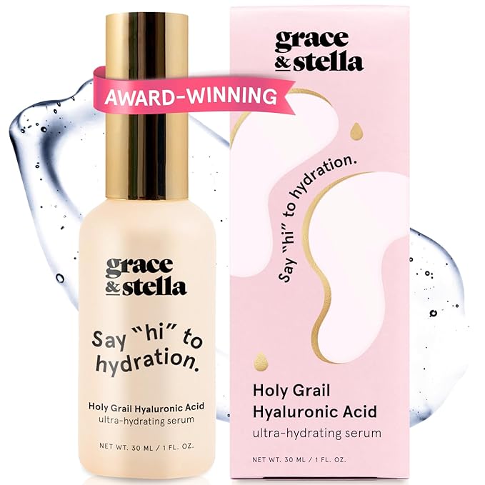 grace & stella Award Winning Hyaluronic Acid Serum Hydrating Hyaluronic Acid by GraceStella