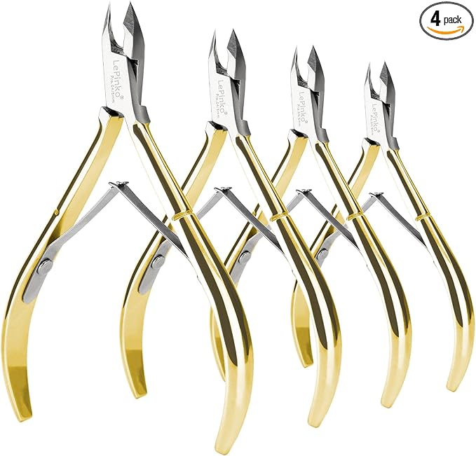 LePinko 4 Packs Upgraded Cuticle Trimmer kit, Sharp Dead Skin Clipper, by LePinkoOnline