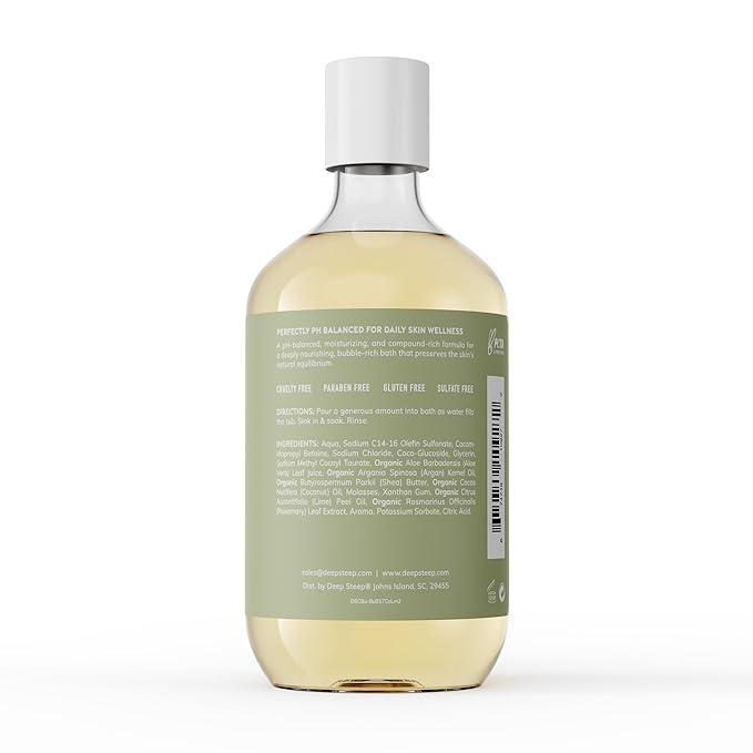 Deep Steep Bubble Bath, Coconut Lime 17 oz – Hypoallergenic, Clinically Tested - Image 2