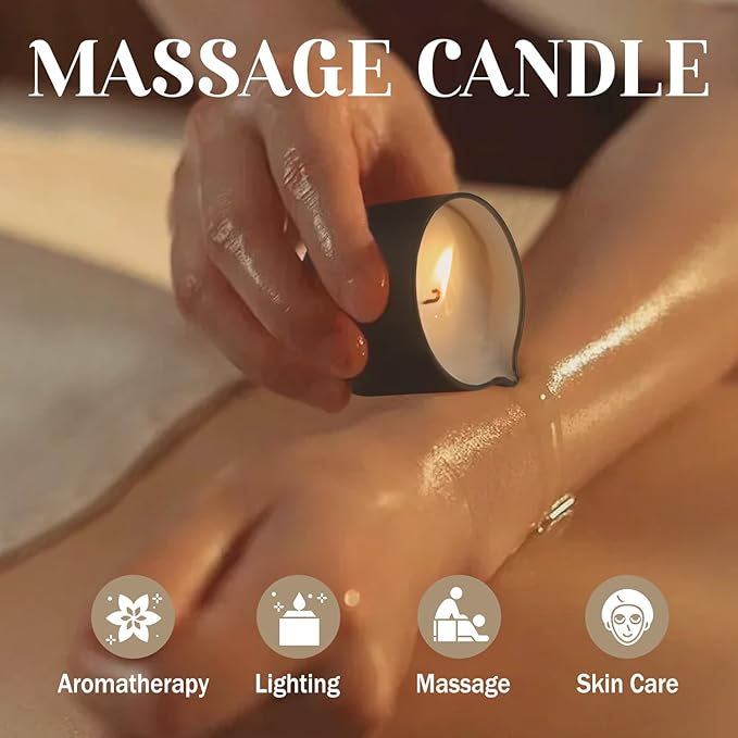 12pcs Massage Oil Candle, Moisturising Natural Soybeans Gift Sets, 1oz Low - Image 6
