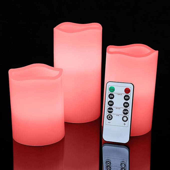 JUNPEI Flameless Led Battery Operated Candles: Flickering Electric Candles 4" - Image 2