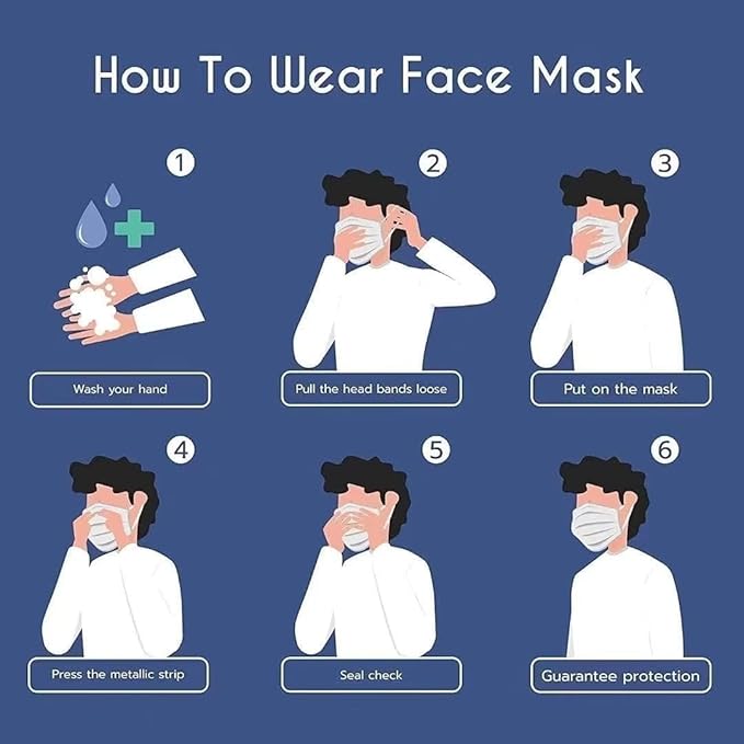 100PCS KN95 Black Face Masks 5 Layer Filter Efficiency≥95% - Image 6