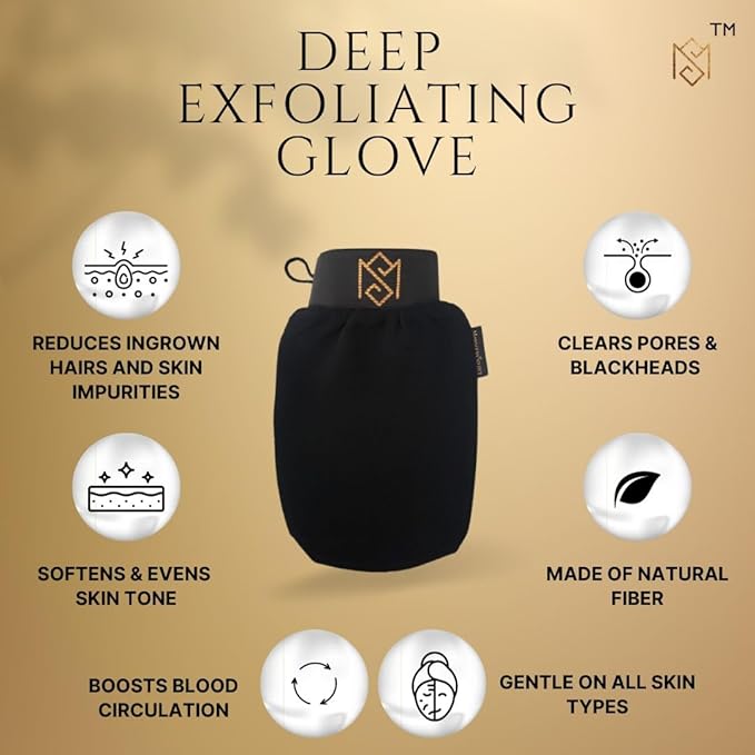 Exfoliating Glove Kessa Mitt Body Scrubber – Dead Skin Remover Shower Glove - Image 8