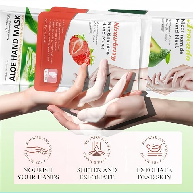 8 Piece At-Home Hand & Foot SPA Hydrating Mask Set - Image 4
