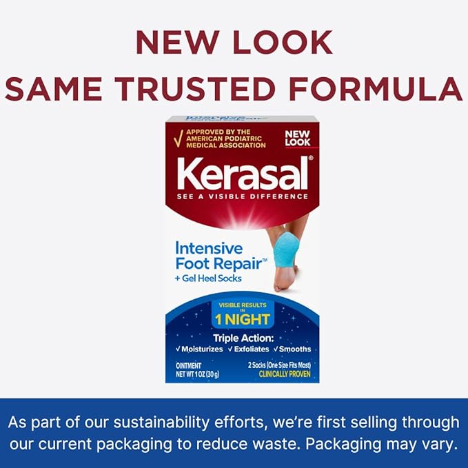 Kerasal Intensive Foot Repair Skin Healing Ointment, 1 Oz and Moisturizing Gel - Image 2