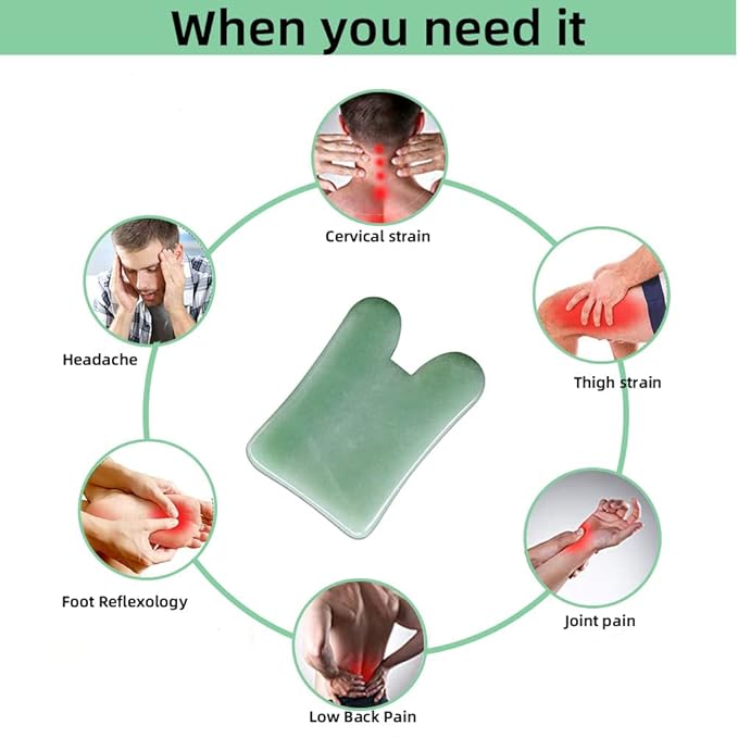 Gua Sha Facials Tools for Nose Massage Tools Board Natural Jade Stone for SPA - Image 5